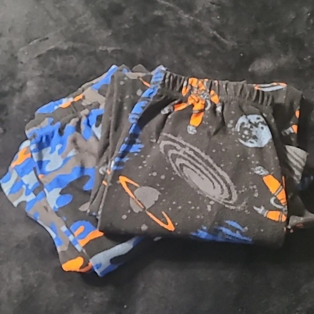 Boy's Space & Camo Fleece Pajama Pants Pair - L